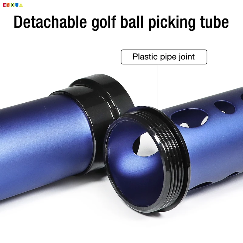 New Golf Product Premium Golf Ball Retriever Professional Golf Ball Picker Durable Blue Aluminum Alloy Tube Detachable Collector