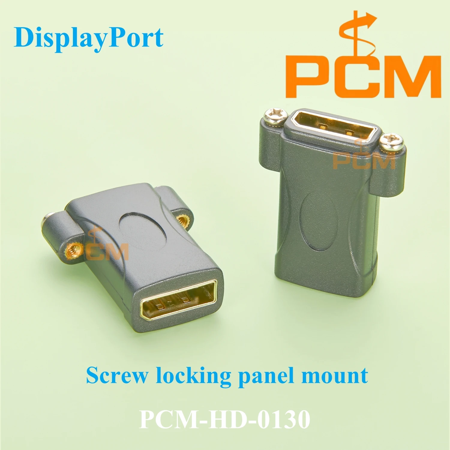 

Panel mount DP DisplayPort coupler with screw locking 4K HD connector compatible with Dlock DP 1.1 female panel mount，2pcs