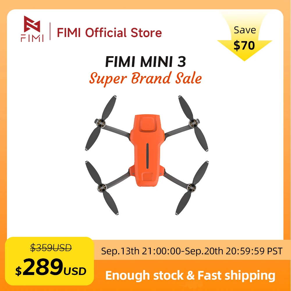 FIMI MINI 3 Camera 245g ultra-lightweight  4K 60fps AI Super Nignt professional drone 3-axis Gimbal Camera Auto Return mode 9km