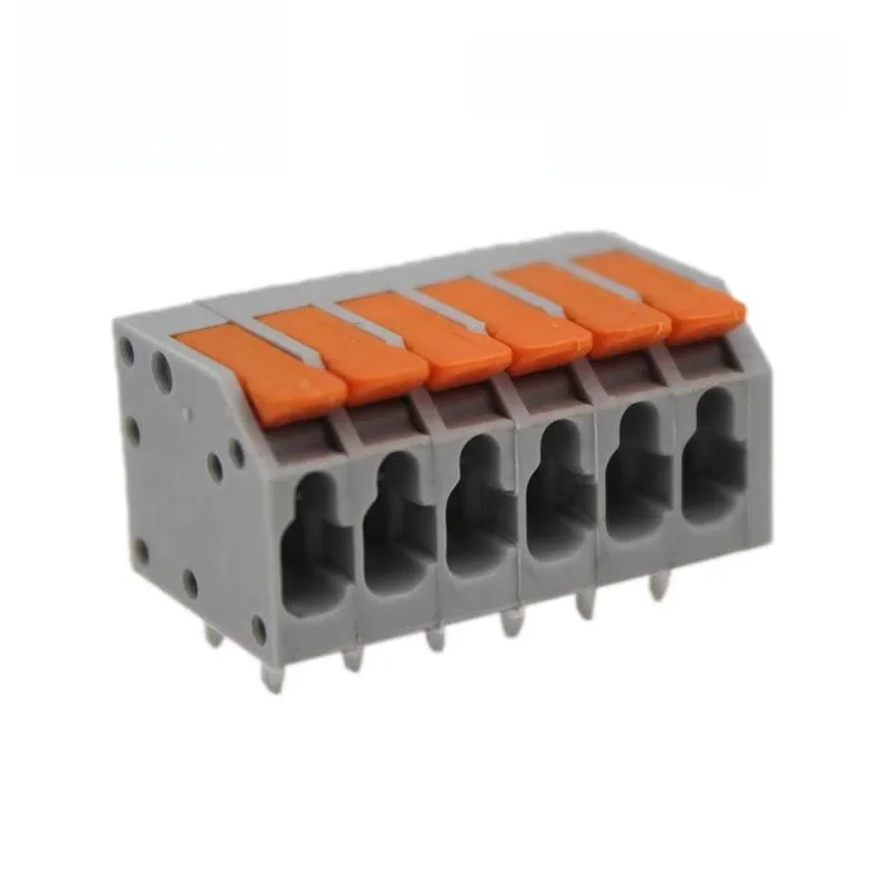 Bloc de bornes PCB FS1.5 DA803R 2601, espacement de 1.5 mm², pas de 3.5 ou 5.0 mm, gris, 2601-1102 3 4 5 6, 1 pièce