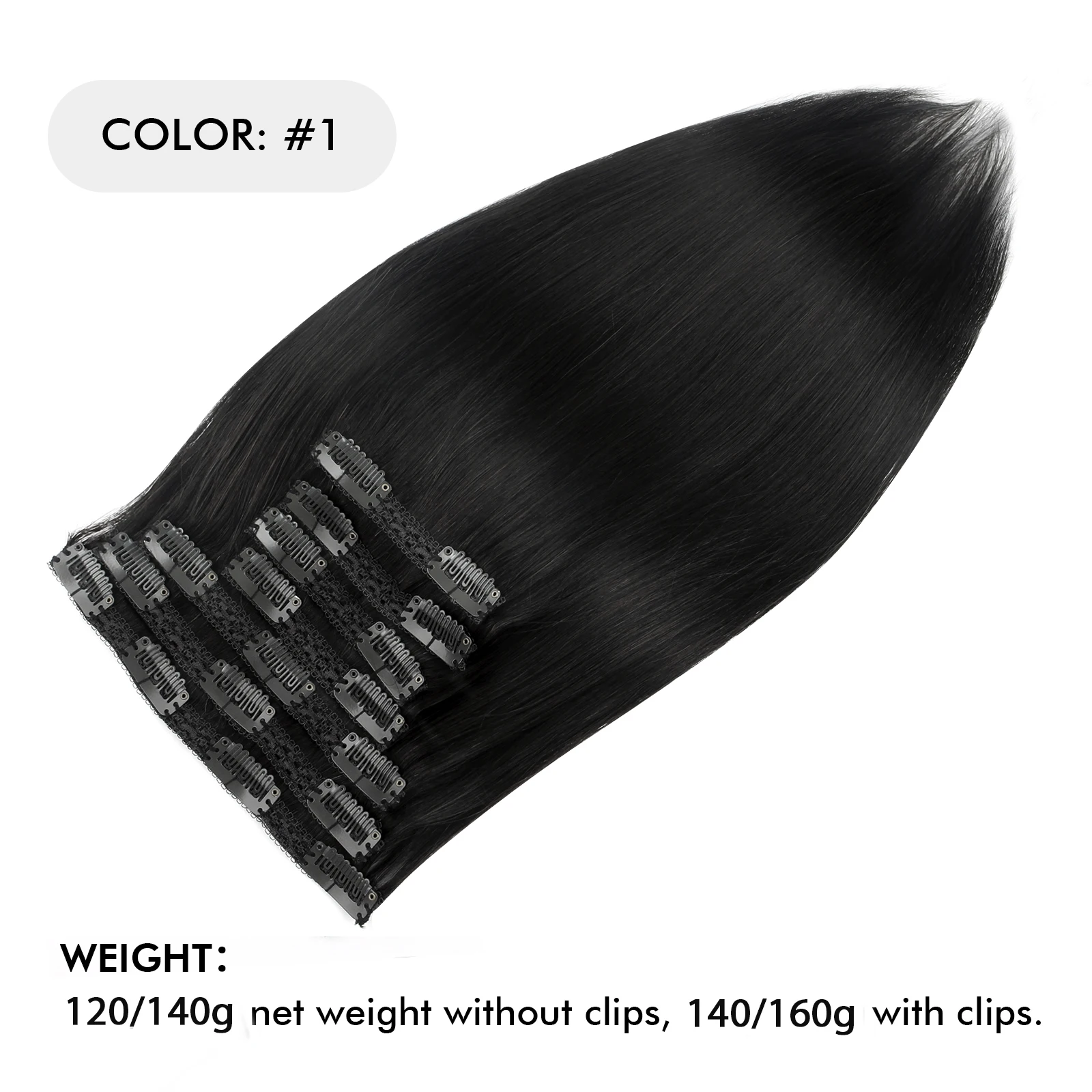 Sixstarhair 7 шт. клипсы для наращивания волос 120 г и 140 г/упак. 16/18/20/22 дюйма Remy Virgin человеческие волосы клипсы для наращивания волос для женщин