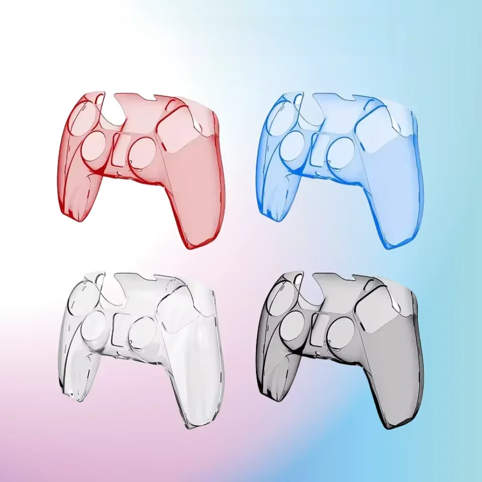 Pour PS5 DualSense contrôleur clair PC couverture Ultra mince Transparent étui de protection pour PS5 manette de jeu accessoires de jeu