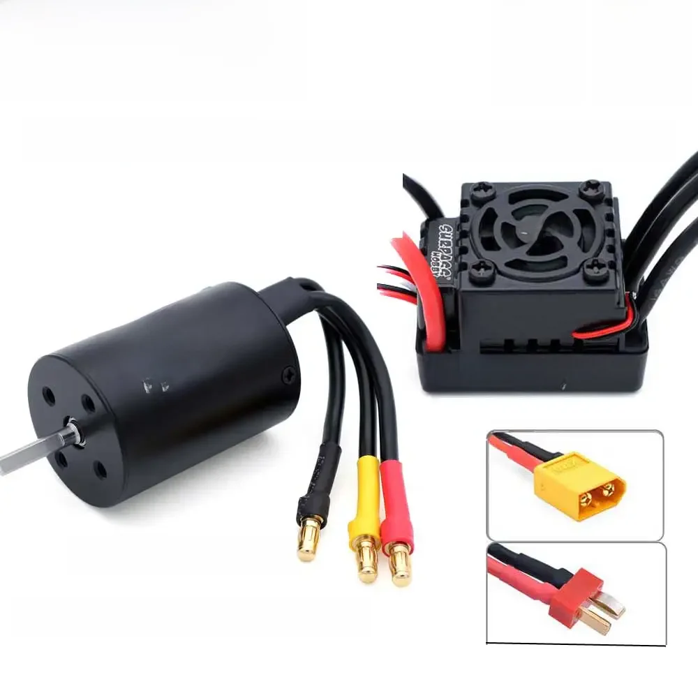 Overtreft Hobby M2838 M2845 Combo Waterdichte Borstelloze Motor W/M35a M45a Esc Voor Wtloys Remo 1/12 1/14 1/16 1/18 Rc Auto Boot - afbeelding 2