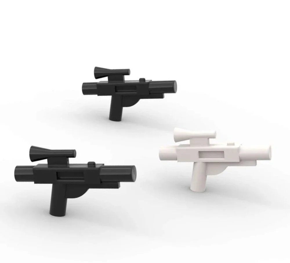 MOC – Kit de blocs de construction de pistolet, 10 pièces, accessoires courts Star Blaster, figurines de guerrier, bras, particules de brique, jouet, cadeau d'anniversaire pour enfants, 58247