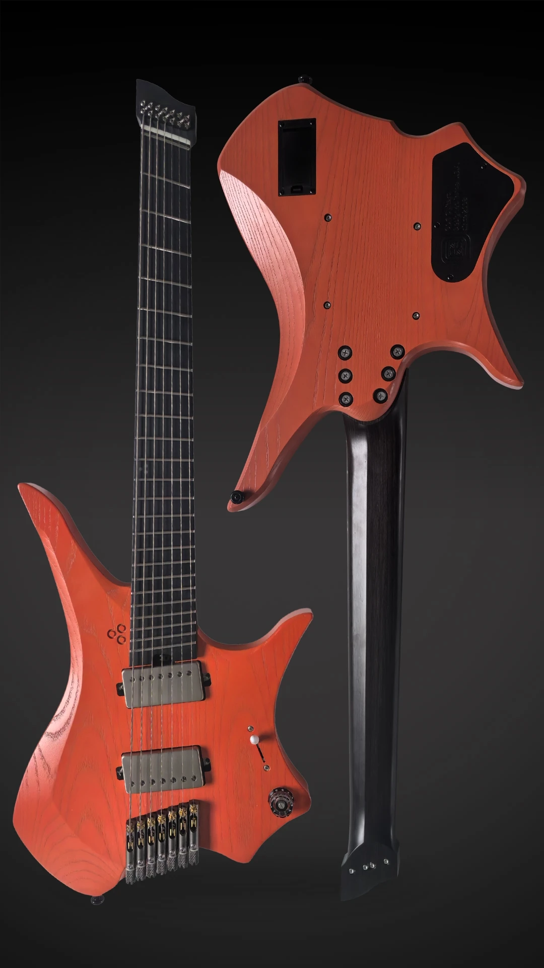 GOC Guitars Headless Vajra 7 Tangerine