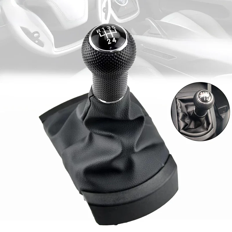 Pommeau de levier de vitesse de style de voiture à 5/6 vitesses pour Seat Ibiza 2002 2003 2004 2005 2006 2007 2008, botte en cuir, nouveaux accessoires de voiture