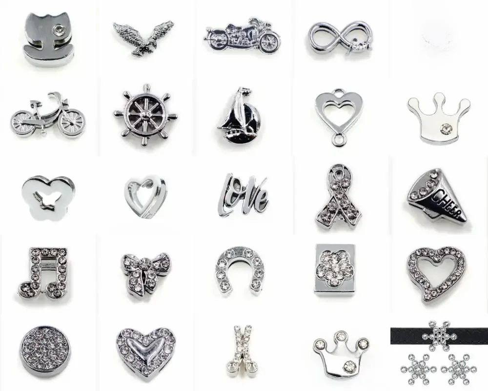 AliExpress BOSHI JEWELRY 5pcs Bicycle Eagle Infinite love Internal Dia.8mm Slide Charms Jewelry Finding Fit 8mm Wristband Pet Collar Key Chain