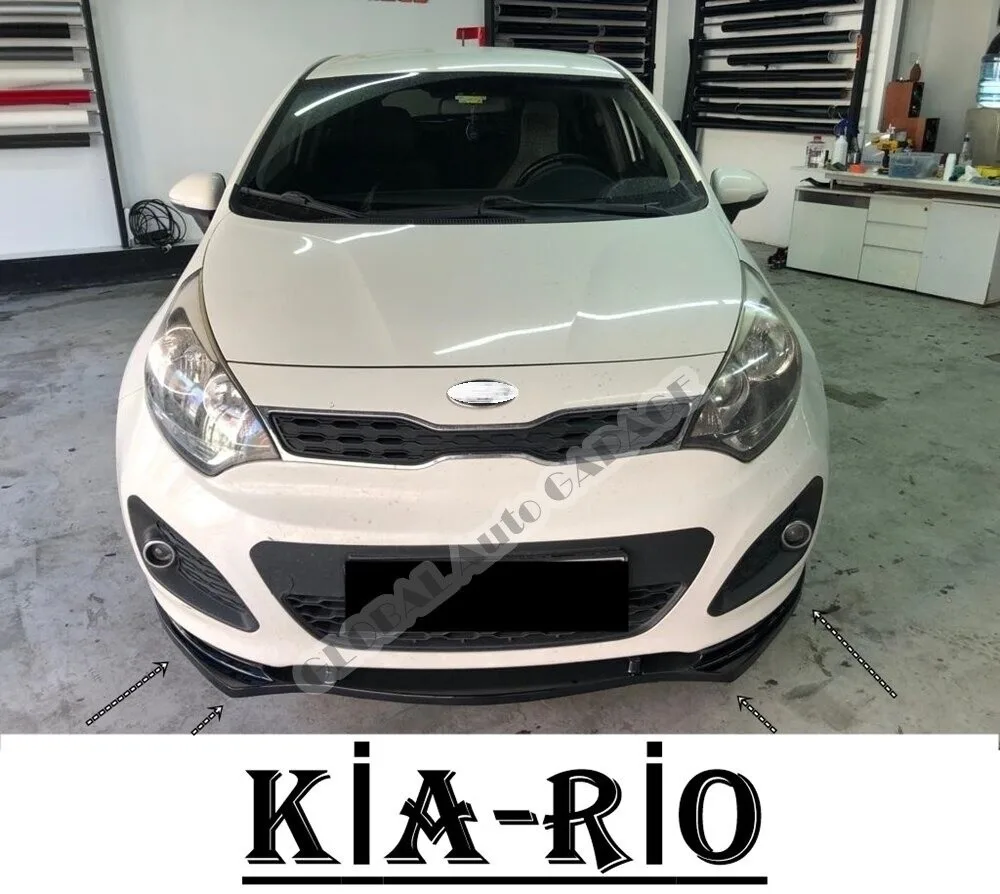 

For Kia Rio Front Bumper Attachment Lip 2005-2020 Piano Glossy Black Splitter Diffuser Universal Spoiler Bumper Mud Flaps Sport