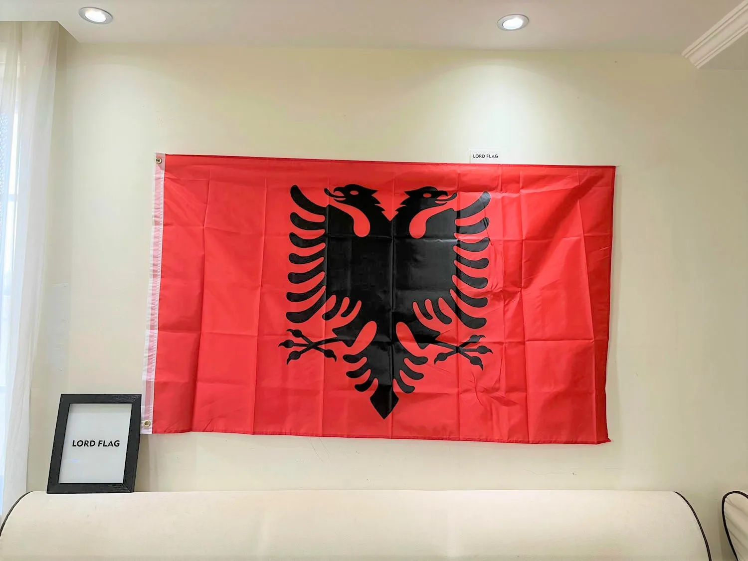 Albania Flag 90X150cm ALB AL Polyester High Quality Albanian National Flags Double printed 3x5ft Albania Eagle Flag