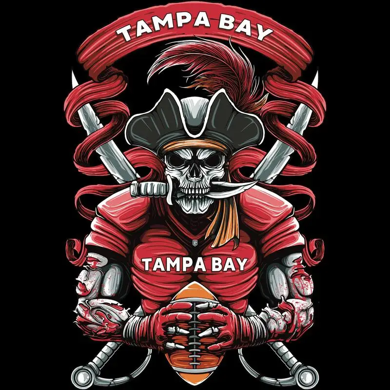 Tampa Bay Football Men's T-Shirt Vintage Unisex Y2K Clothes Black Tshirt Women Men Oversized Streetwear Graphic Tee Casual Tops