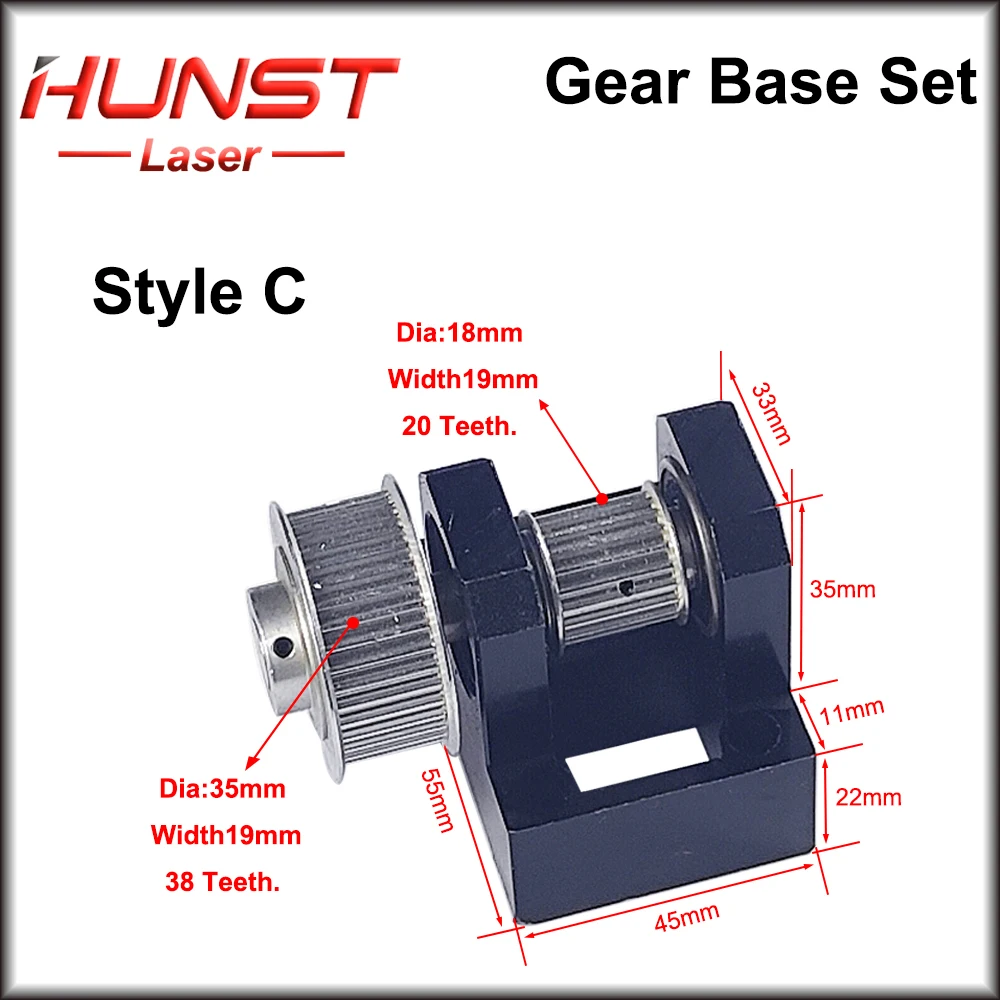 Imagem -04 - Hunst Conjunto de Base de Engrenagem: 3m Caixa de Redução Tensor de Polia Tensor Sincronismo Polia Síncrono Roda Assento Fixador Suporte de Montagem