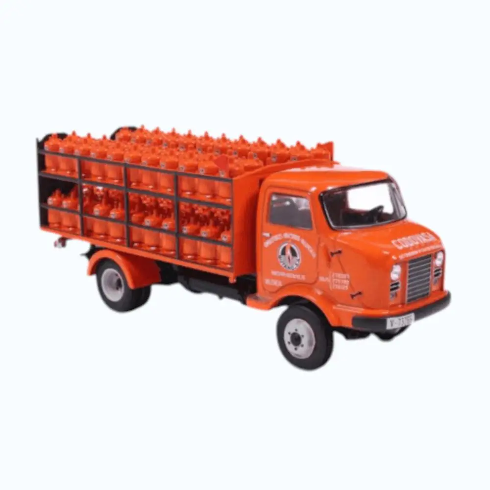 Salvat, Sava P-58 1959 Butano Ce012 Camion léger espagnol classique conçu pour transporter des bouteilles de gaz butane pour la livraison à domicile, échelle 1:43, miniature en métal moulé sous pression, nouvelle collection de camions d'Espagne, sans emballage, emballage blister d'origine