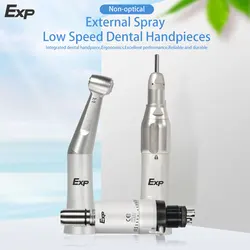 Exp Dental Baixa Velocidade Handpiece Kit, 1:1 Contra Ângulo, Reta, 2/4 Buraco, Spray de Água Externa, Botão Do Motor De Ar, Odontologia Ferramenta