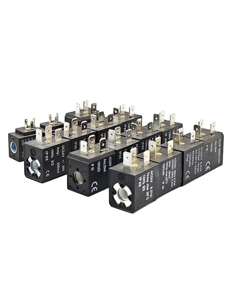 صمام لولبي All-copper solenoid valve coil AC220V 3.5VA 6.0VA DC24V 3.0W 6.0W الهواء المضغوط — تفصيل 1