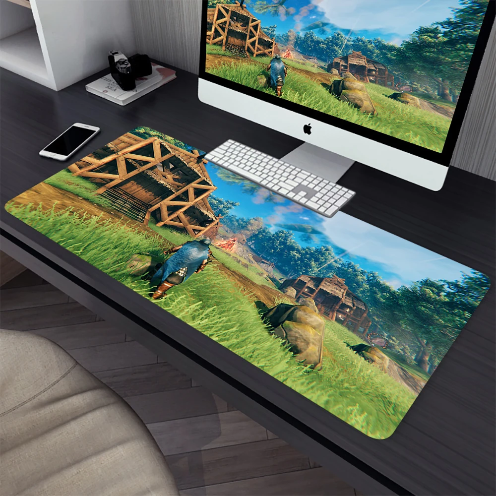 Большой игровой коврик для мыши Valheim, компьютерный коврик для мыши, ПК, геймерский коврик для мыши ноутбука, офисный силиконовый коврик XXL для клавиатуры