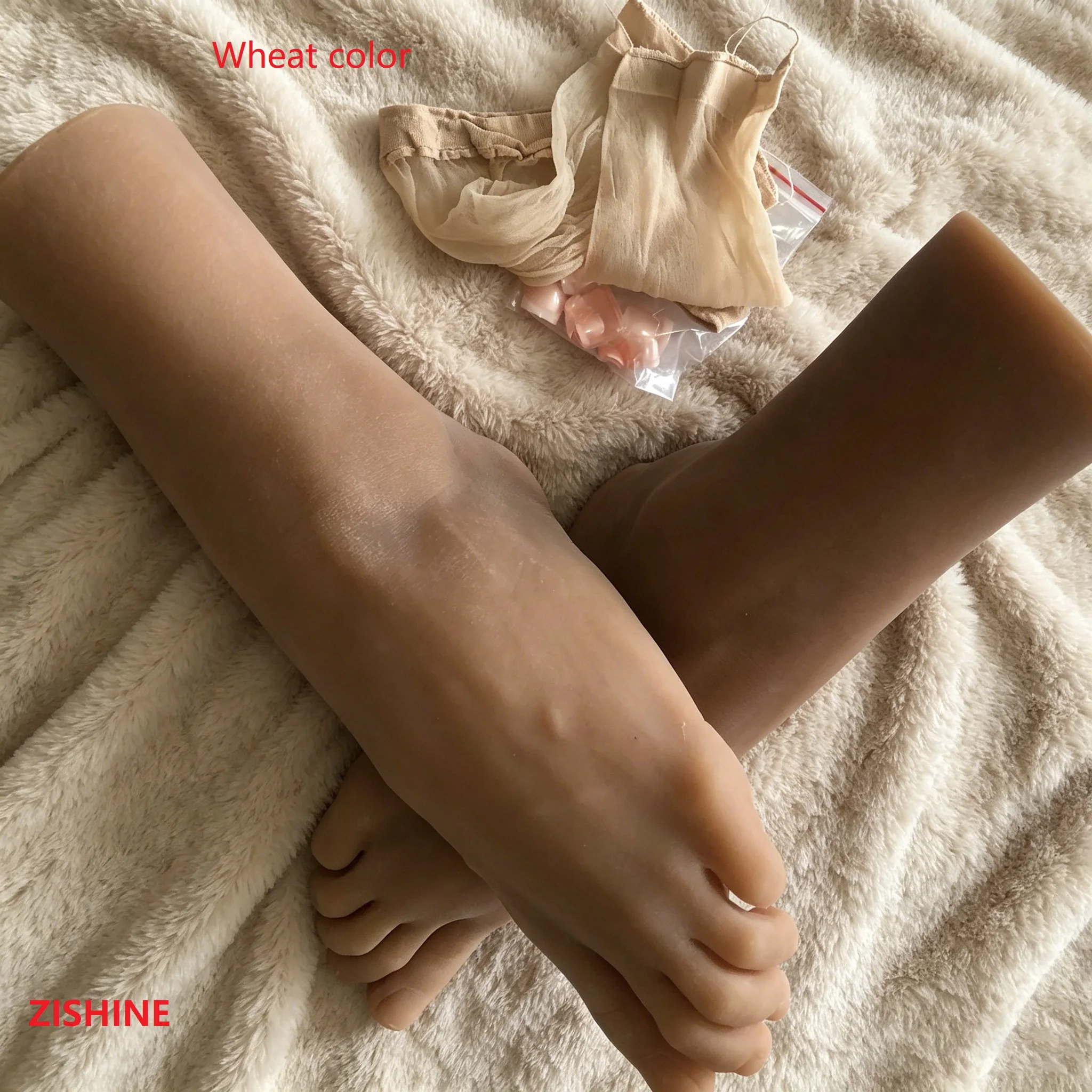 Realistic Female Silicone Foot Model 3907 Dark Skin Ballet Feet Mannequin for Nail Practice Jewelry Display Props Female Fetish