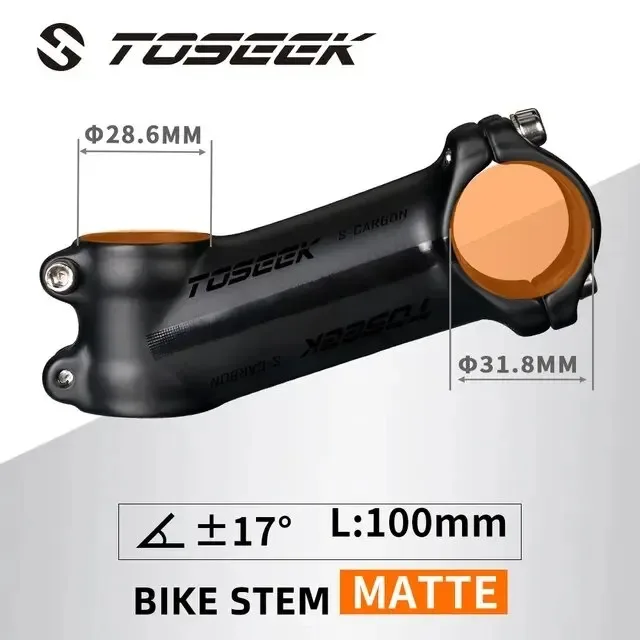 Toseek Leichte Fahrrad Power 6/17 Grad 31,8mm Aluminium Legierung Fahrrad Lenker Vorbau MTB Tisch Fahrrad Festen Tisch Radfahren teile