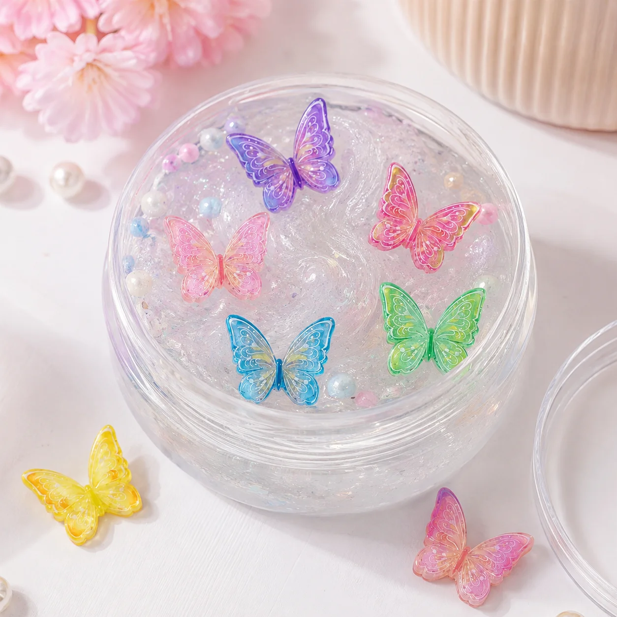Wholesale Translucent Resin Winged Insect Cabochons Multicolor Craft Embellishments for DIY Decorations and Gift Projects