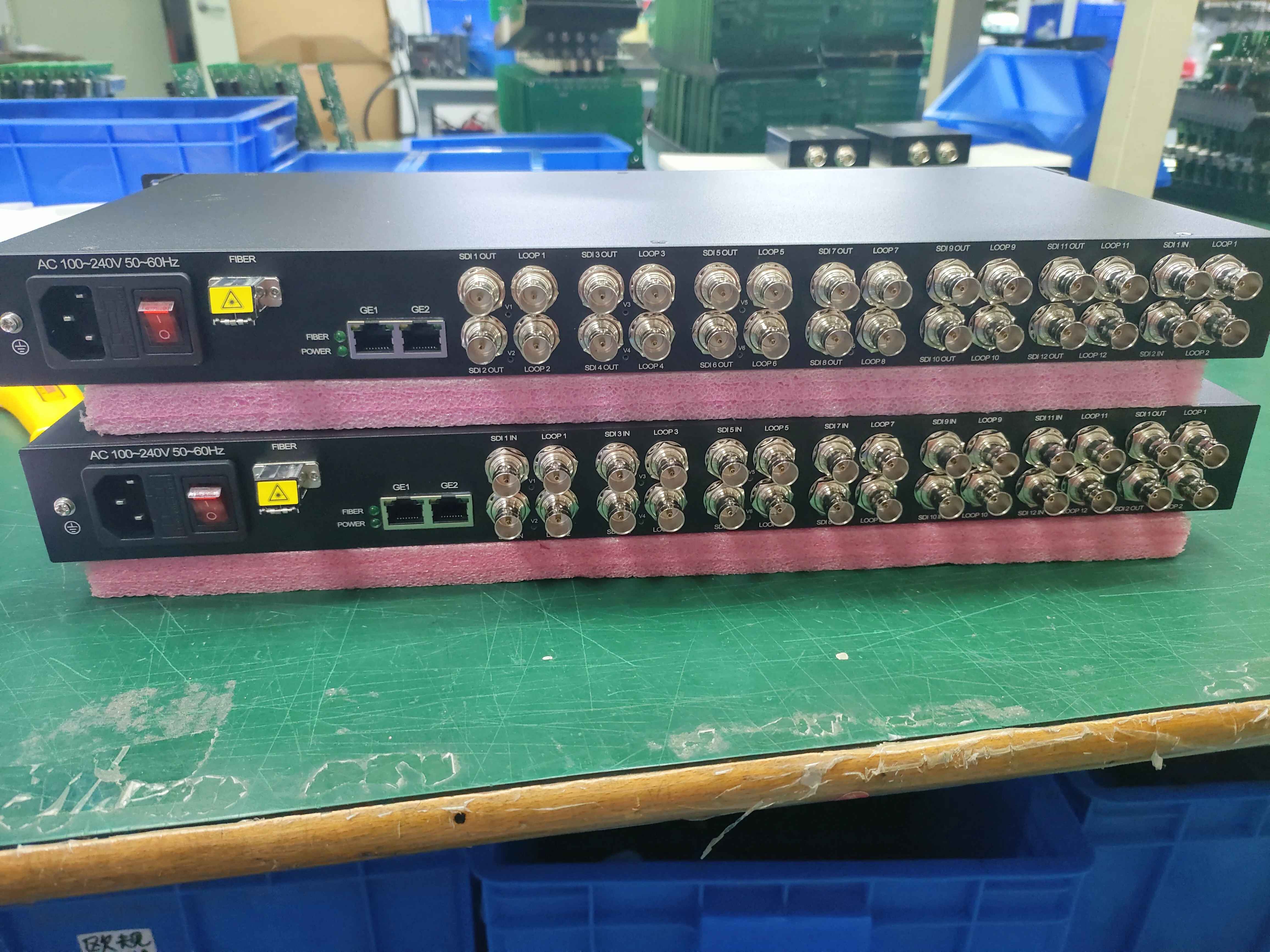 

12 channels sdi in +2 channels sdi out + 2 ethernet Fiber Extender Single-mode lc dual Fiber optic extender transmitter