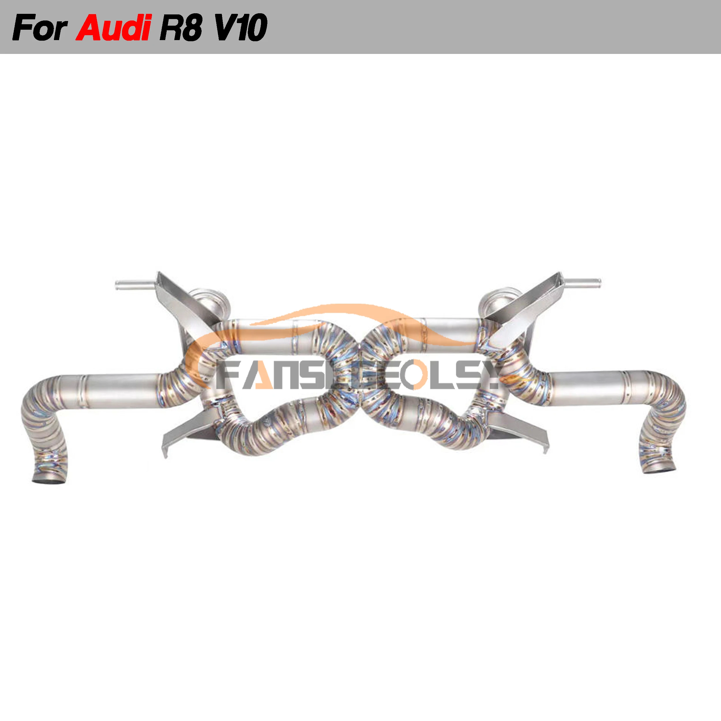 

For Audi R8 V8 V10 Titanium Alloy Catback Performance Exhaust System Valve With Muffler Pipes Tuning exhaust assembly