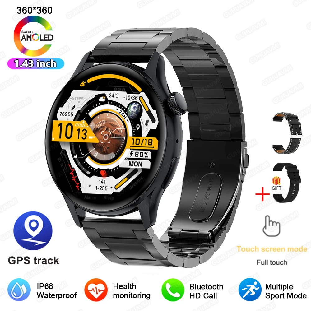 2026 Nieuwe Smartwatch Dames 1.43" Ultradun AMOLED HD Scherm Sport Fitness Armband Aangepaste Wijzerplaat Spraakoproep Dames Smartwatch