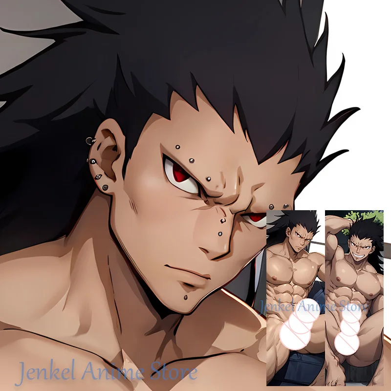 

Dakimakura Anime Gajeel Redfox Fairy Tai Pillowcase Life-size Double-sided Print Body Pillow Cover