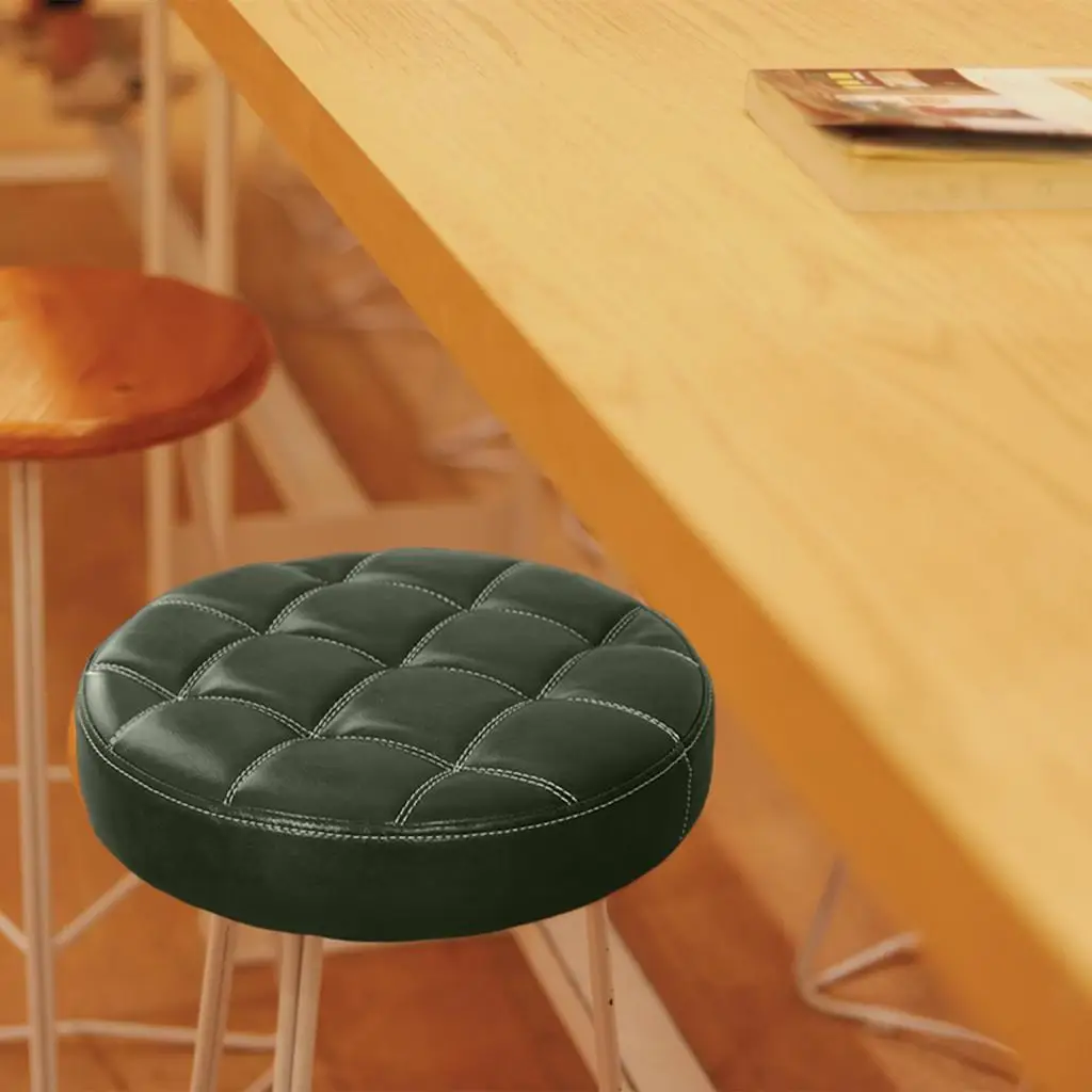Cojín de asiento redondo para taburete de Bar, cubierta de cuero PU, parte superior del asiento, impermeable, fácil instalación, reemplazo resistente para salón de SPA
