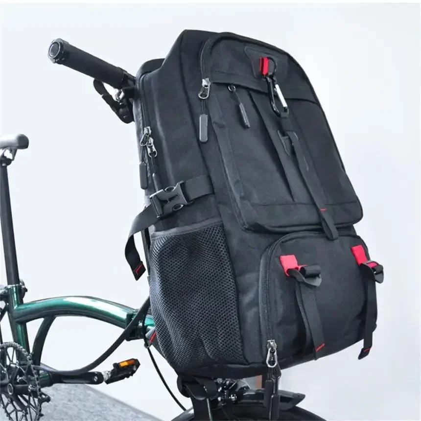 AliExpress For Brompton Bicycle Usb Charging Travel Backpack Big Oxford Laptop Bag Outdoor Sports Trekking Backpacks With Shoe Packet