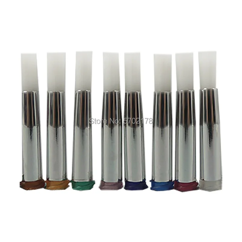 2Pcs Weichen Borsten Punkt Pinsel Nadel 14G--25G Abgabe Pinsel Nadel Runde Kopf Abgabe Pinsel Nadel