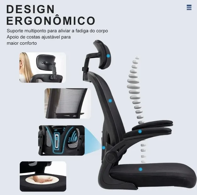 Caja de escritorio ergonómica, Modelo Mesh