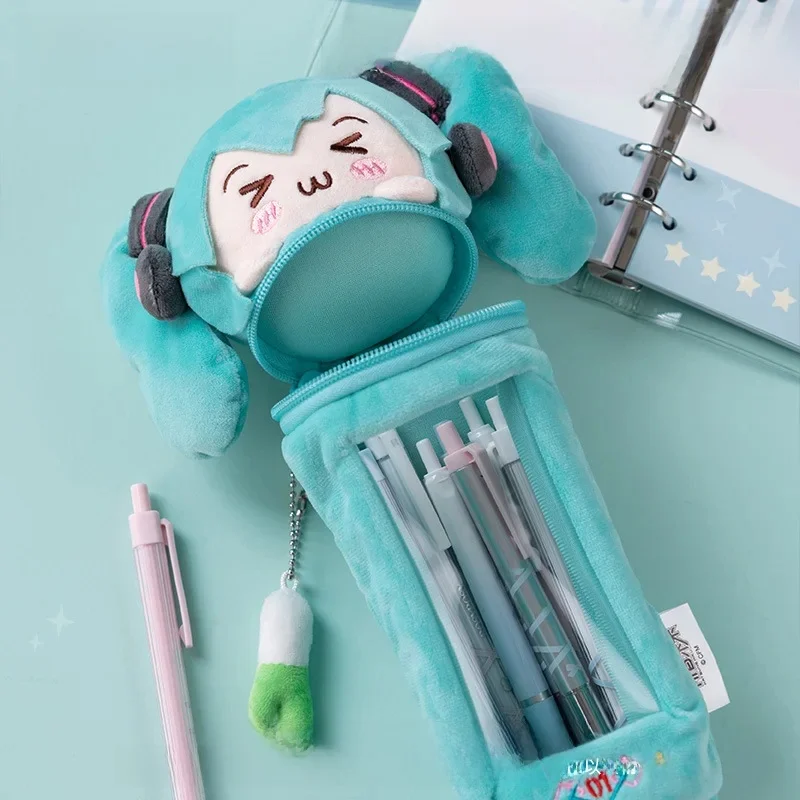 Bandai 2025 Anime Hatsune Miku rysunek kawaii wersja Q seria mruganie obsadka do pióra rekwizyty do Cosplay prezenty dla studentów — zdjęcie 2