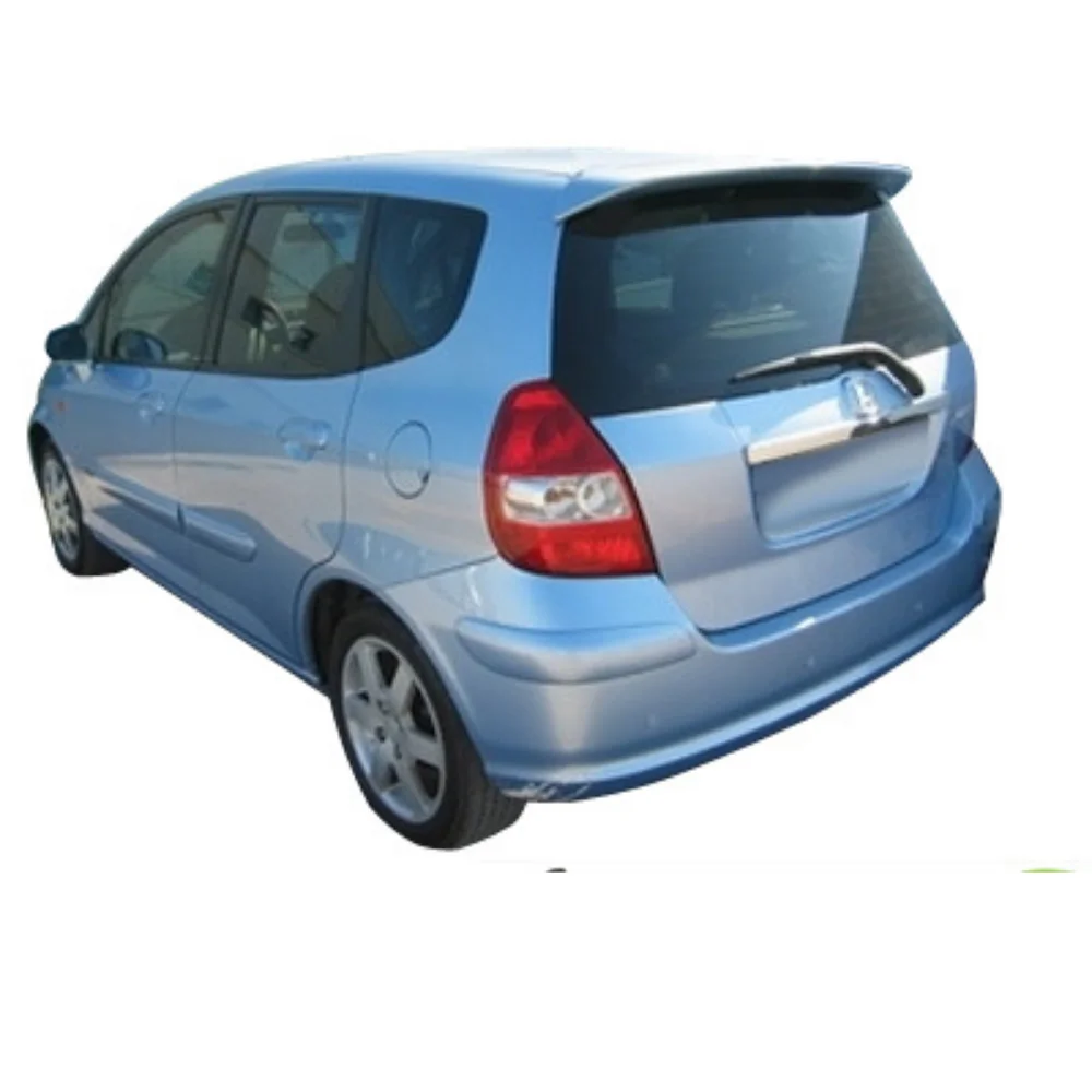 For Honda Jazz 2002-2009 Glass Top Spoiler Fiber Material Rear Roof Spoiler Wing Trunk Lip Car Styling Fully Compatible Tuning