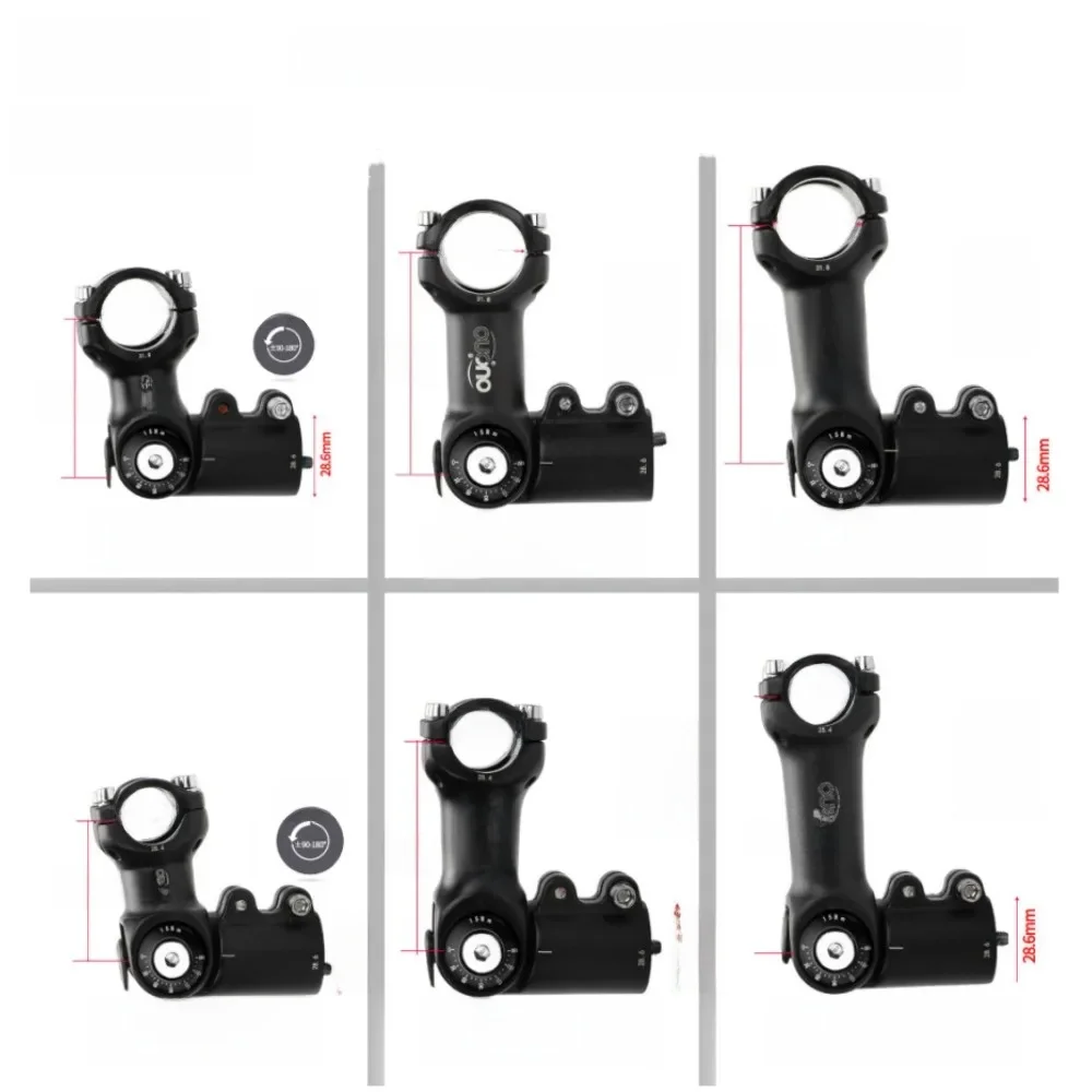 AliExpress OUO Adjustable Bicycle Stem Riser 90-180 Degre Mtb Adjustable Stem 25.4/31.8mm Takeaway Mtb Bike Table Dual Lock Handlebar Power