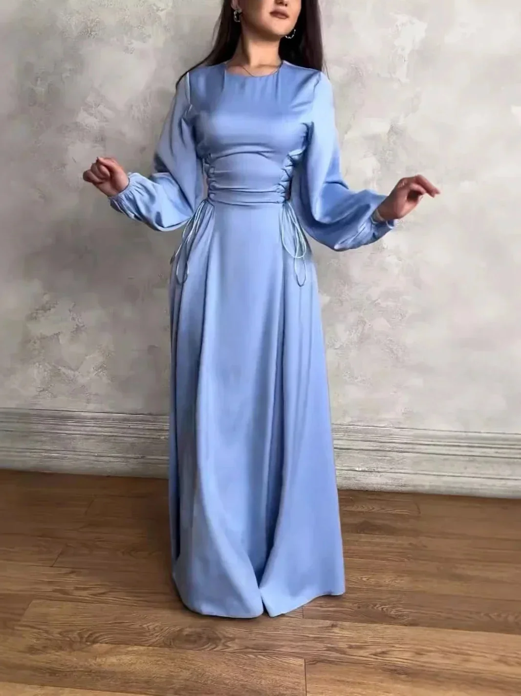 Eid Muslim Abaya Women Party Dresses Jalabiya Arab Long Robe Ramadan Dubai Islam Kaftan Morocco Abayas Modest Vestidos Largos — zdjęcie 2