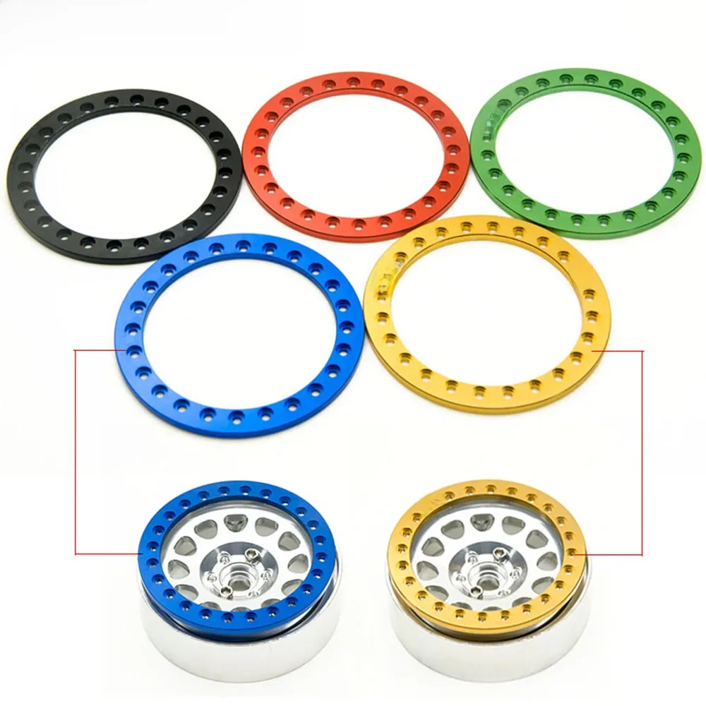 AXSPEED – anneau de verrouillage extérieur de roue en aluminium CNC, 4 pièces, pour jante de roues de 1.9 "2.2", 1/10 RC chenille axiale SCX10 TRX4 D90