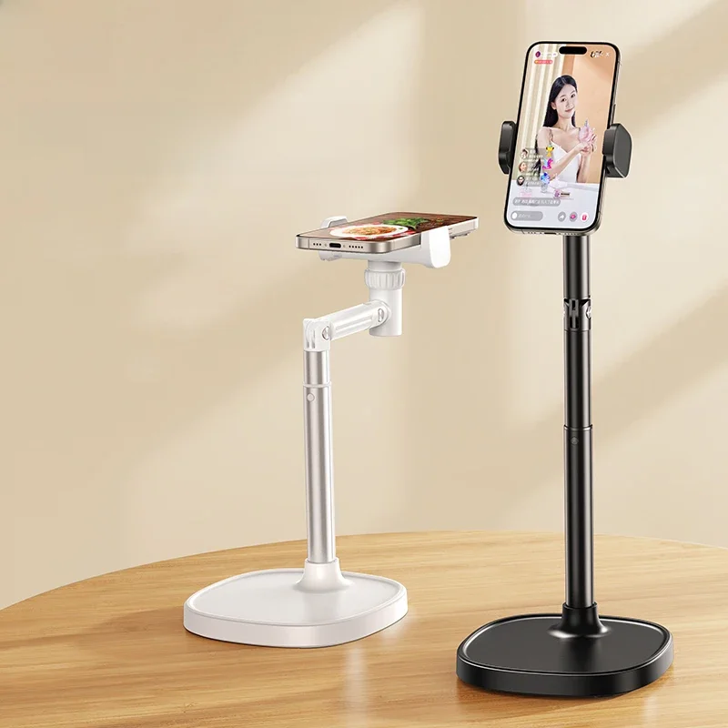 MoZhao Telefoon Desktop Stand Live-uitzending Overhead Verstelbaar Heffen Telescopisch Selfie Roterend Aluminium Steunframe - afbeelding 2