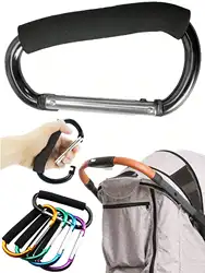 1PC Sturdy And Durable Multifunctional Stroller Hook With EVA Handle - Durable Aluminum Alloy For Shopping And Storage Accessori