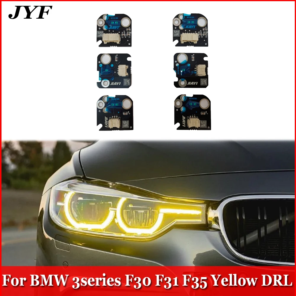 Car Accessories For BMX 3series F30 F31 F35 Headlight CSL Lemon Gold Yellow DRL LED Modules Daytime Running Lamp Signal Lights