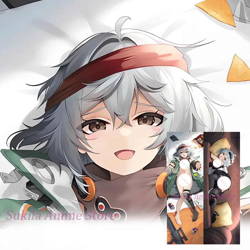 Dakimakura Mechty Girls Frontline Anime غطاء وسادة للجسم مطبوع على الوجهين غطاء وسادة بالحجم الطبيعي #3