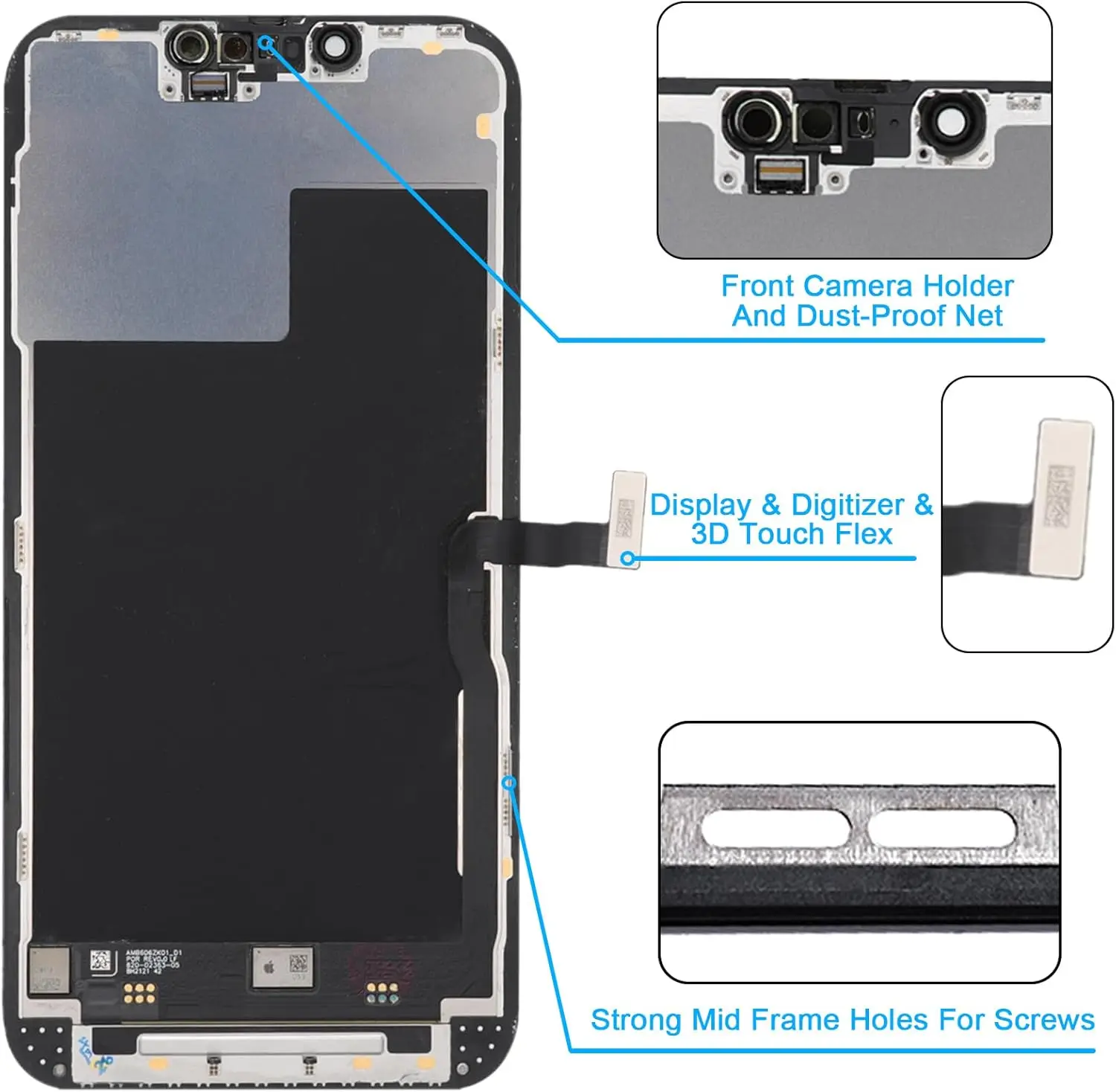 incell Pantalla For iPhone 13 Pro A2638 LCD Touch Screen Digitizer Full Assembly For iPhone 13Pro A2483 A2636 A2639 Display