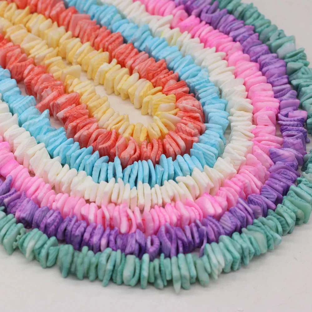 AliExpress NONE Natural Mother Of Pearl Shell Rainbow Gravel Isolation Beads For Jewelry Making DIY Necklace Bracelet Earring Accessory