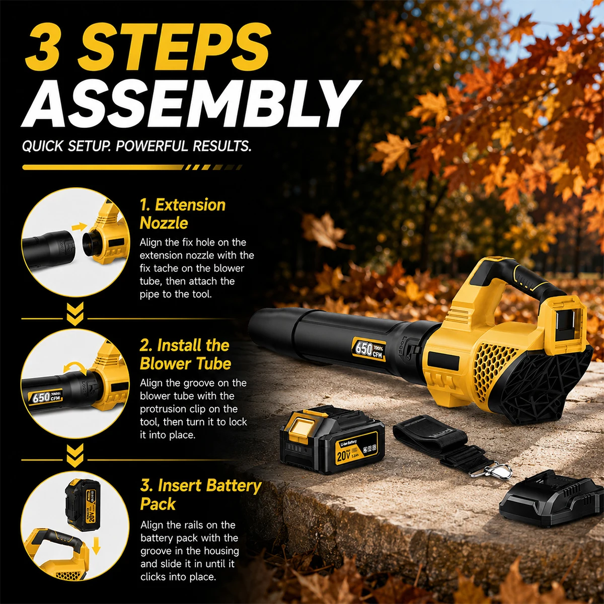 منفاخ أوراق الشجر اللاسلكي من - مراجعة Cordless Leaf Blower Brushless 20V وسعره