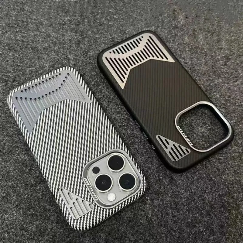 

Carbon fiber texture suitable for Apple 16 magnetic absorption 15promax plain leather phone case iPhone 14pro