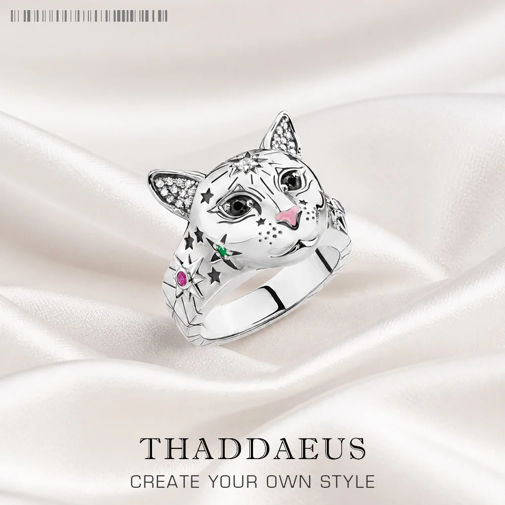 Image of Magic Cat Ring, brandneuer feiner Schmuck, Böhmen, 925er Sterlingsilber, Geschenk für Frauen