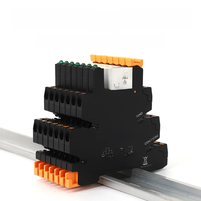 Module de relais mince sur Rail Din 41F-1Z-C4-1, relais de puissance intégré à montage sur PCB avec support de relais 12V 24V ACDC 220V, prise de relais 6.2mm