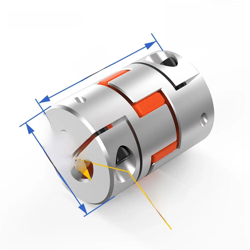 GTRIC – coupleur d'arbre à mâchoire D25L35, moteur Flexible Spider, connecteur d'encodeur à couplage Flexible en aluminium 5/6/6.35/7/8/9/10/11/12/14mm