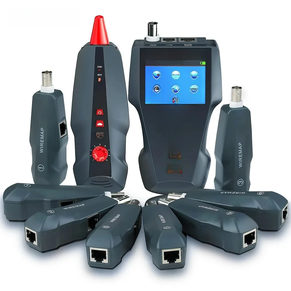 NOYAFA NF-8601W Tester kabli sieciowych Lokalizator kabli Ethernet z funkcją PoE/PING Pomiar długości Tester połączeń Narzędzia sieciowe — zdjęcie 2