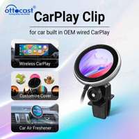 Ottocast 2024 CarPlay Clip Wireless CarPlay Adapter with Smart Digital Photo Frame Car Diffuser Multi-function Car Accessories