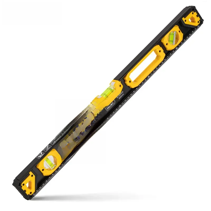 Deli 600mm niveau à bulle de haute précision Instruments de mesure de niveau domestique multifonctionnels outils à main de mesure pour le travail du bois