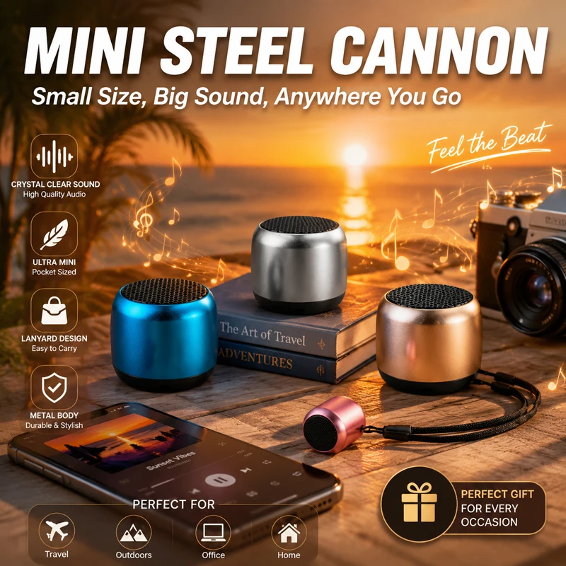 M1 Alto-falante Bluetooth Portátil, Música Estéreo Surround, Mini USB, Subwoofer Externo, Reprodutor de Áudio